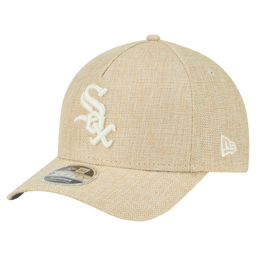 Chicago White Sox New Era Cotton Weave M-Crown A-Frame 9FORTY Adjustable Hat - Beige Hats