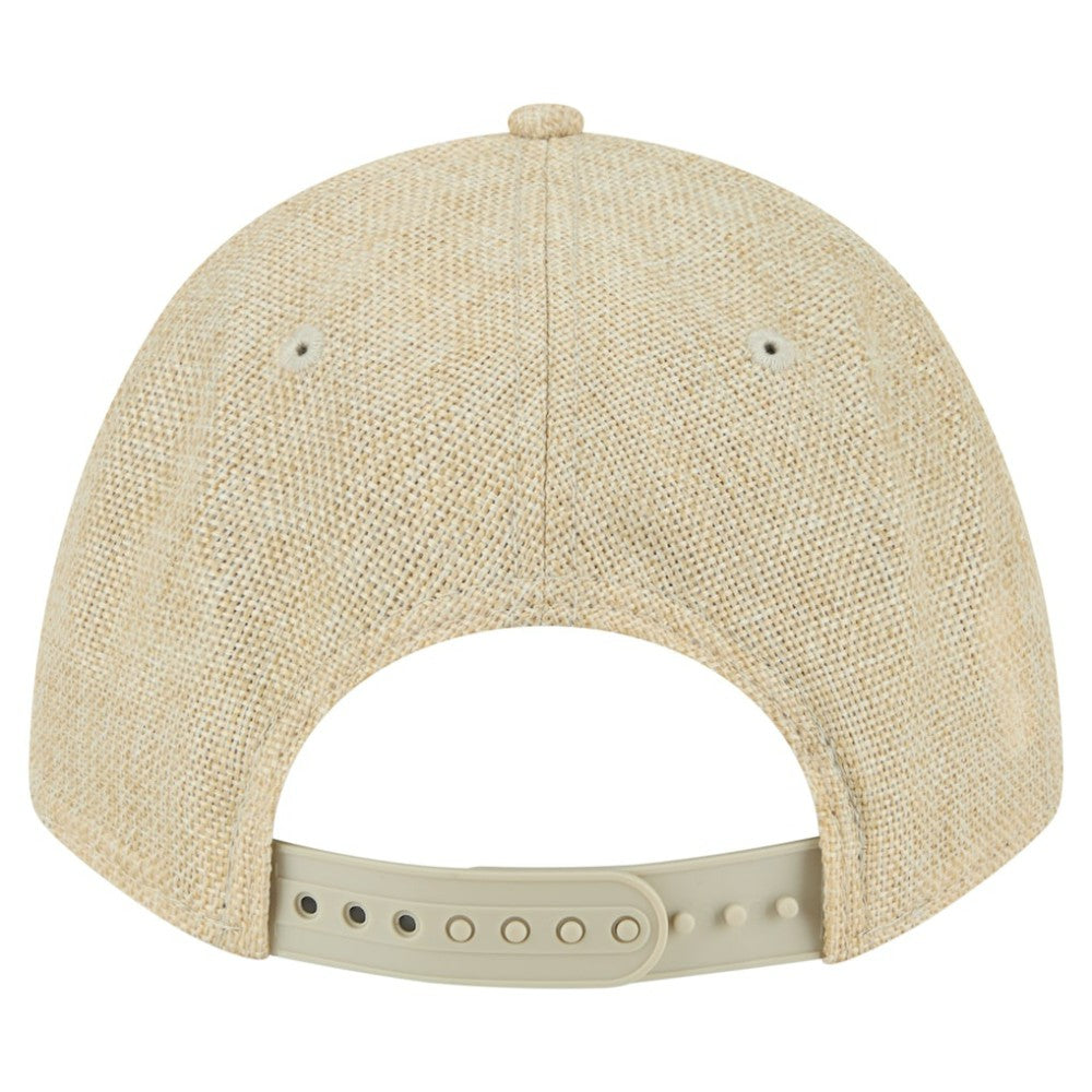 Atlanta Braves New Era Cotton Weave M-Crown A-Frame 9FORTY Adjustable Hat - Beige Hats