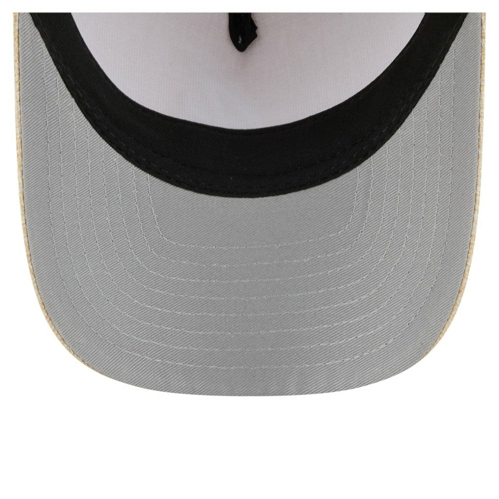 Atlanta Braves New Era Cotton Weave M-Crown A-Frame 9FORTY Adjustable Hat - Beige Hats