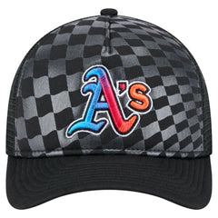 Athletics New Era Gradient 9FORTY A-Frame M-Crown Trucker Adjustable Hat - Black Hats