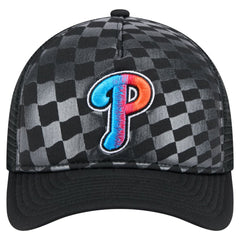 Philadelphia Phillies New Era Gradient 9FORTY A-Frame M-Crown Trucker Adjustable Hat - Black Hats