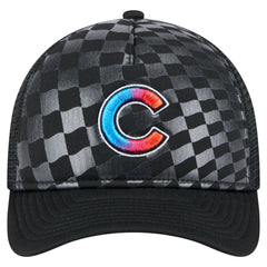 Chicago Cubs New Era Gradient 9FORTY A-Frame M-Crown Trucker Adjustable Hat - Black Hats