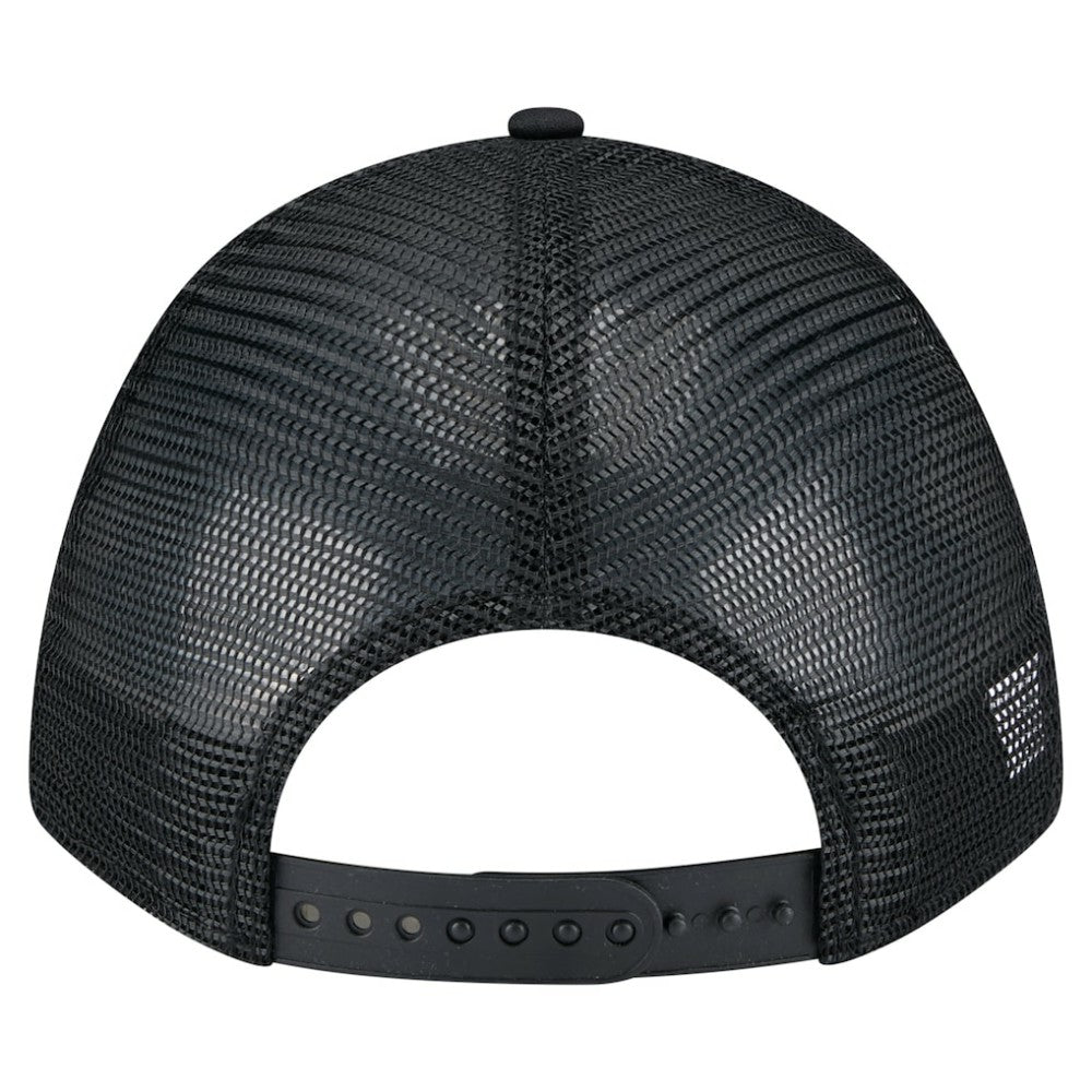 Chicago Cubs New Era Gradient 9FORTY A-Frame M-Crown Trucker Adjustable Hat - Black Hats