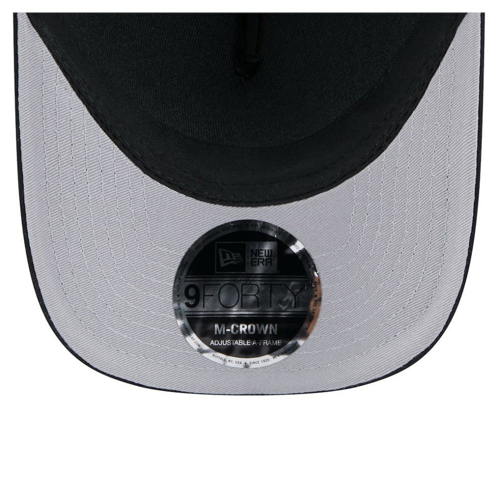 Chicago Cubs New Era Gradient 9FORTY A-Frame M-Crown Trucker Adjustable Hat - Black Hats