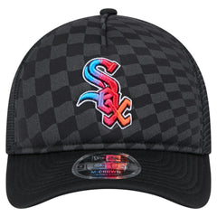 Chicago White Sox New Era Gradient 9FORTY A-Frame M-Crown Trucker Adjustable Hat - Black Hats