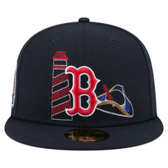 Boston Red Sox New Era State Stitch 59FIFTY Fitted Hat - Navy Hats