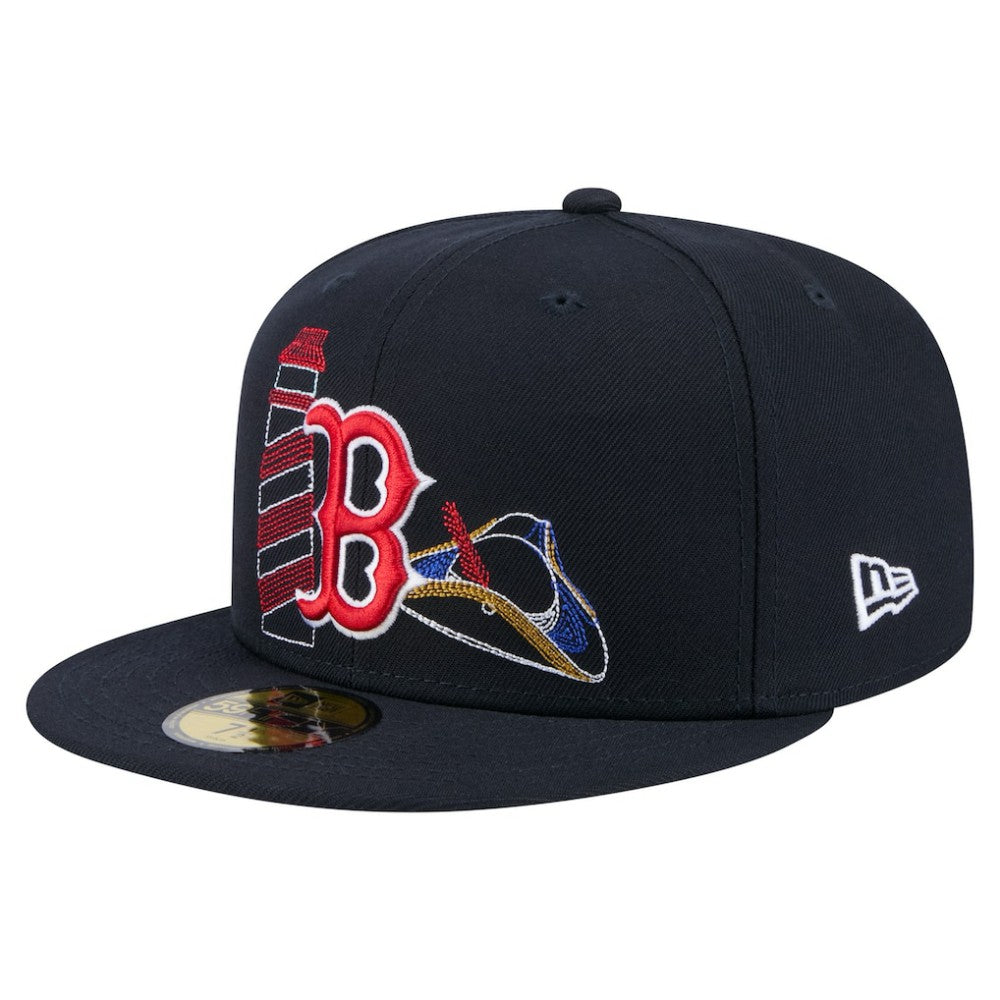 Boston Red Sox New Era State Stitch 59FIFTY Fitted Hat - Navy Hats