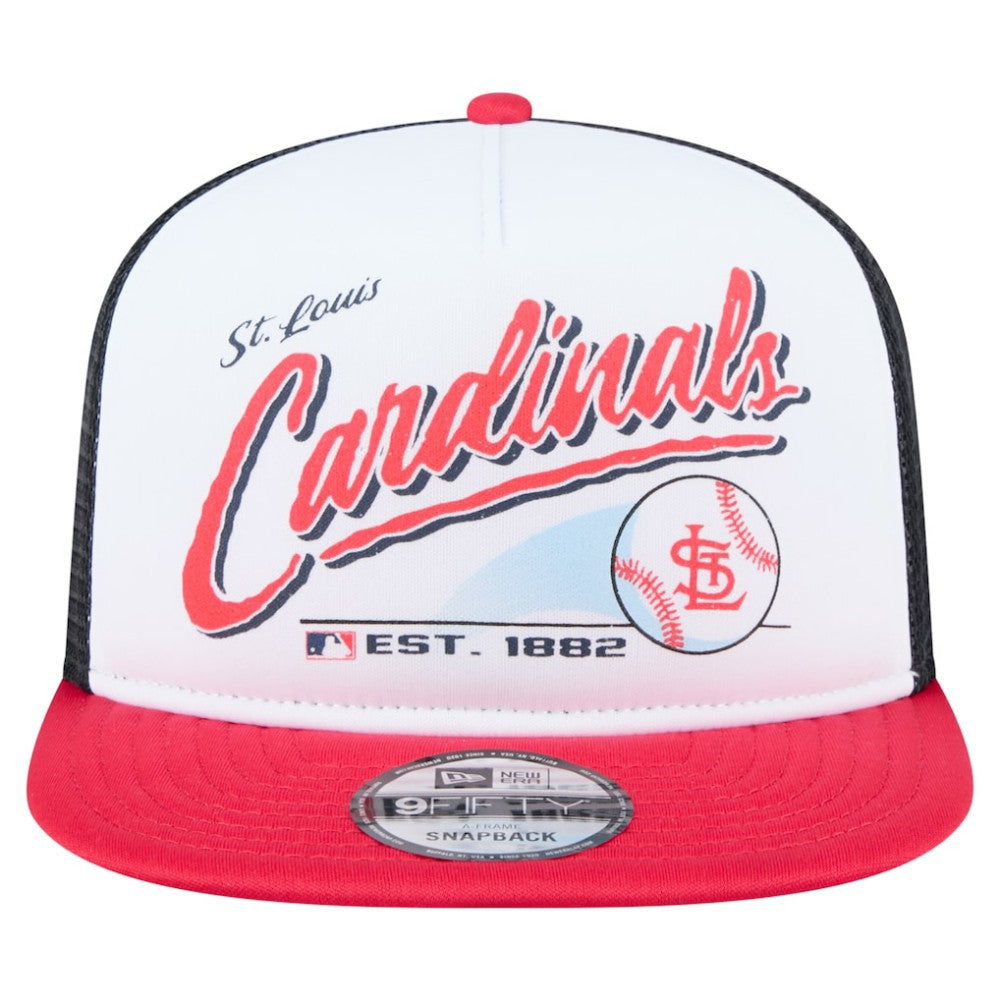 St. Louis Cardinals New Era Retro Script 9FIFTY Snapback Hat - White/Red Hats