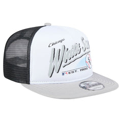 Chicago White Sox New Era Retro Script Trucker 9FIFTY Snapback Hat - White/Gray Hats