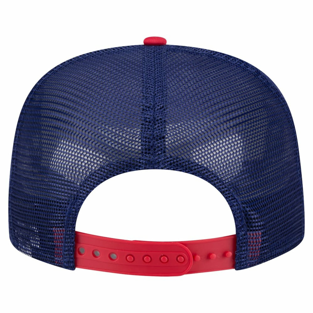 Texas Rangers New Era Retro Script Trucker 9FIFTY Snapback Hat - White/Red Hats