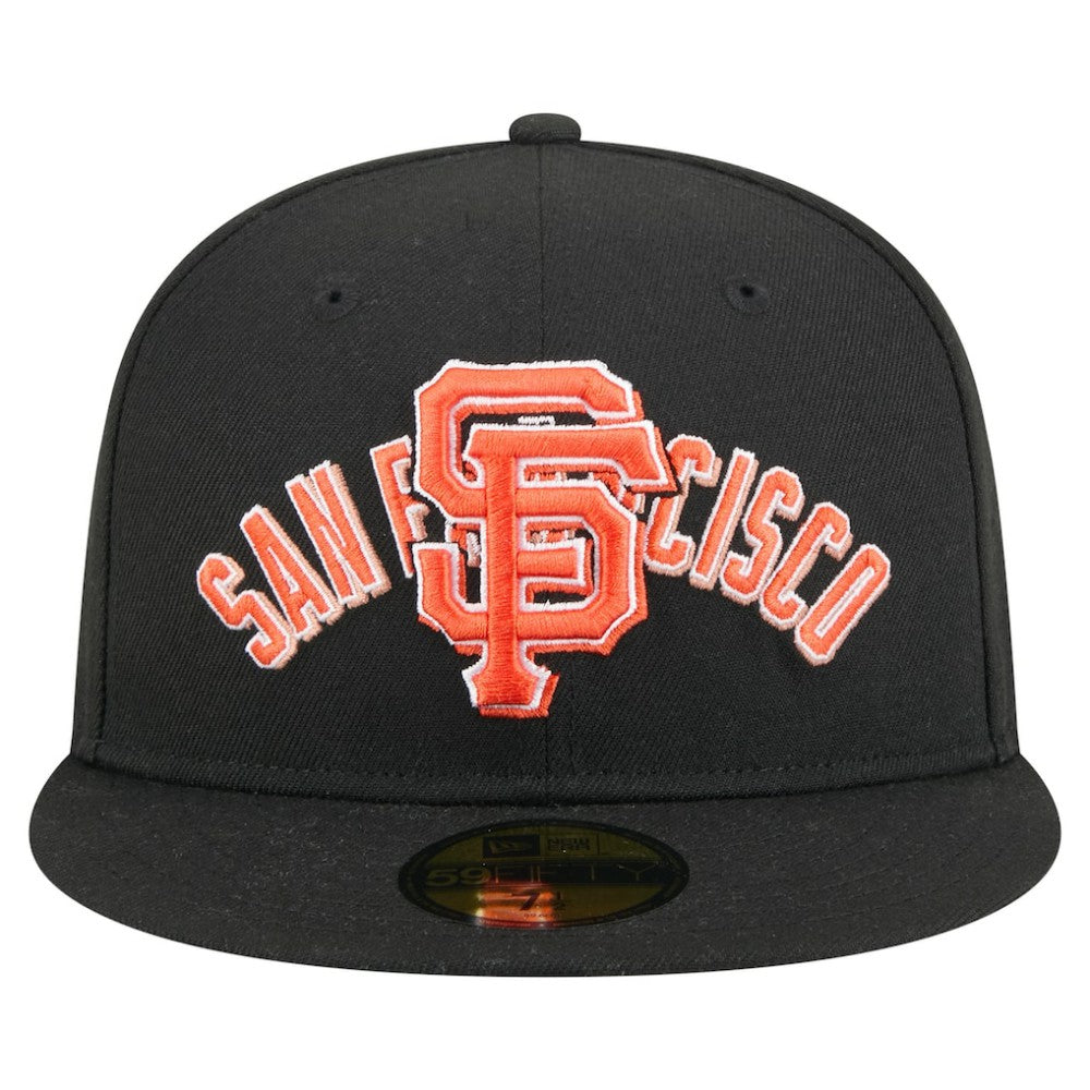 San Francisco Giants New Era Overlap 59FIFTY Fitted Hat - Black Hats