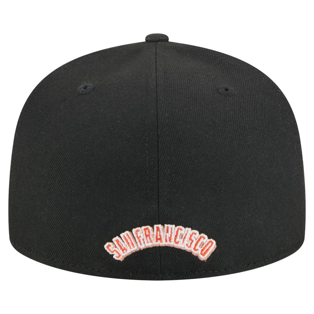 San Francisco Giants New Era Overlap 59FIFTY Fitted Hat - Black Hats