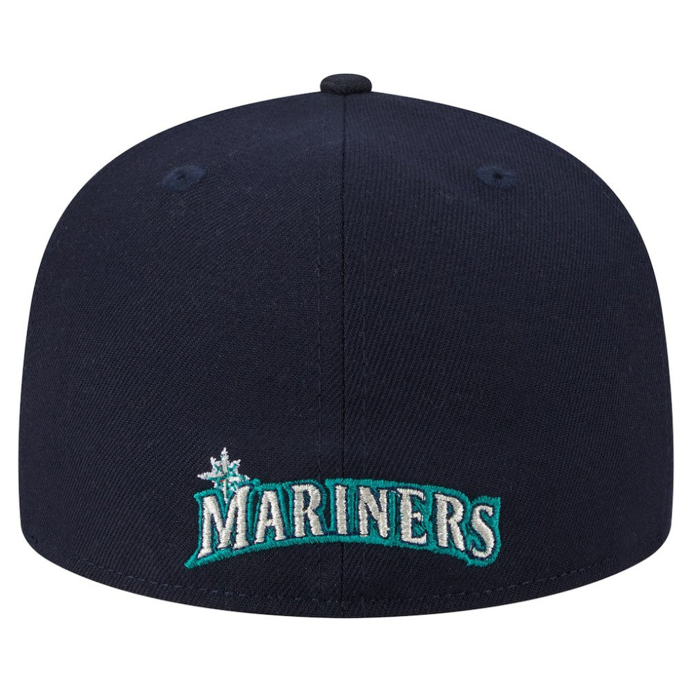 Seattle Mariners New Era Overlap 59FIFTY Fitted Hat - Navy Hats