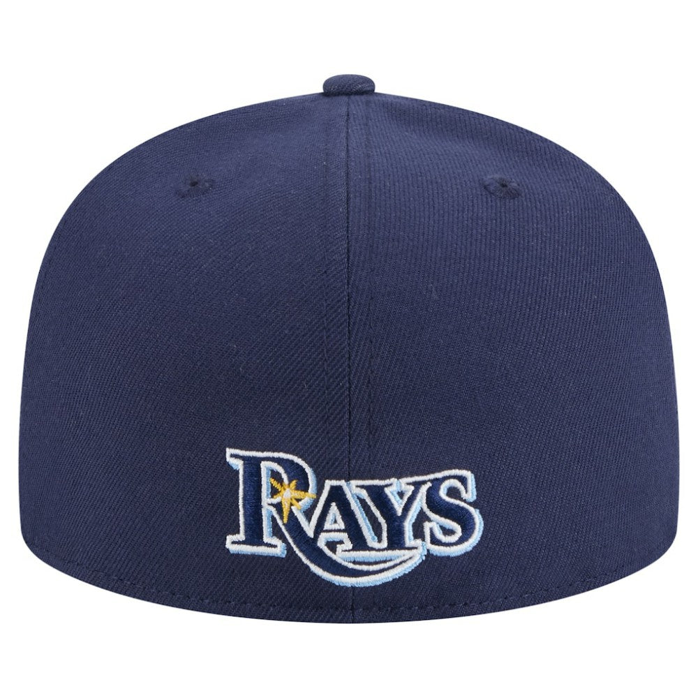 Tampa Bay Rays New Era Overlap 59FIFTY Fitted Hat - Navy Hats