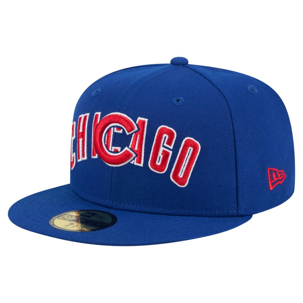 Chicago Cubs New Era Overlap 59FIFTY Fitted Hat - Royal Hats