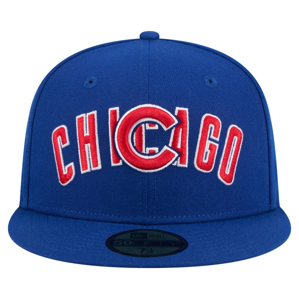 Chicago Cubs New Era Overlap 59FIFTY Fitted Hat - Royal Hats