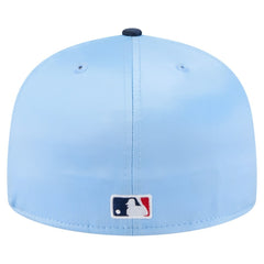Tampa Bay Rays New Era Satin 59FIFTY Fitted Hat - Light Blue/Navy Hats
