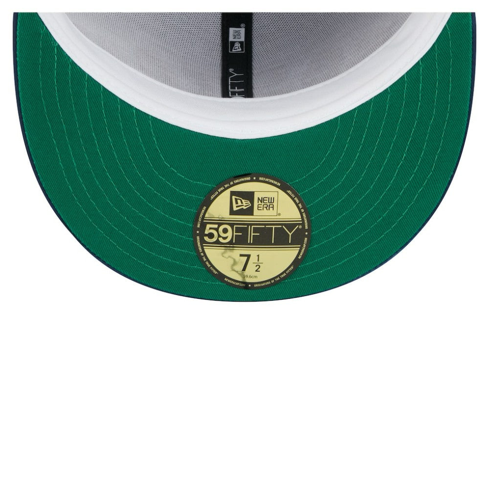 Boston Red Sox New Era Satin 59FIFTY Fitted Hat - Gray/Navy Hats