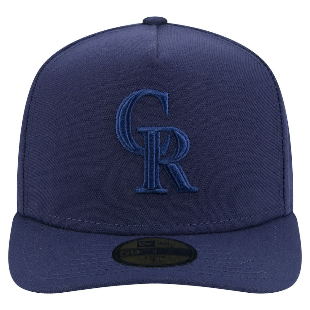 Colorado Rockies New Era Color Pack A-Frame 59FIFTY Fitted Hat - Navy Hats