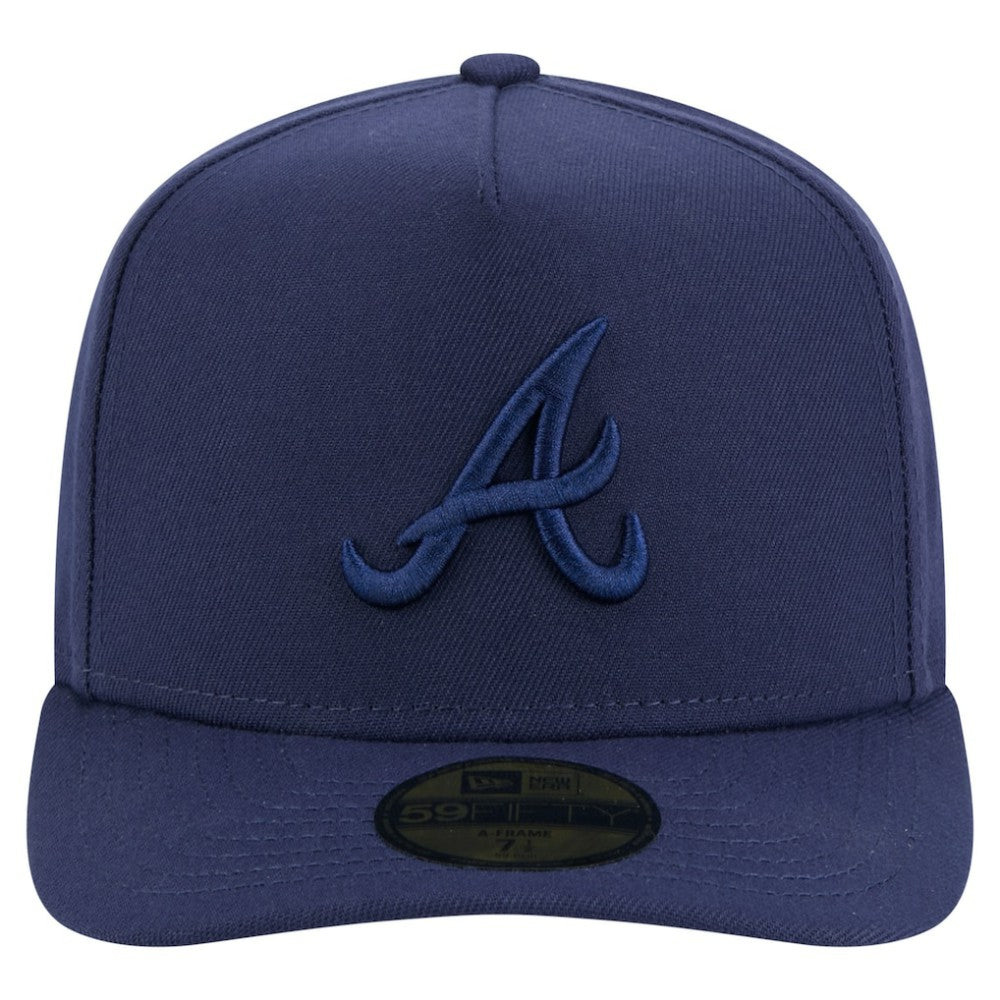 Atlanta Braves New Era Color Pack A-Frame 59FIFTY Fitted Hat - Navy Hats