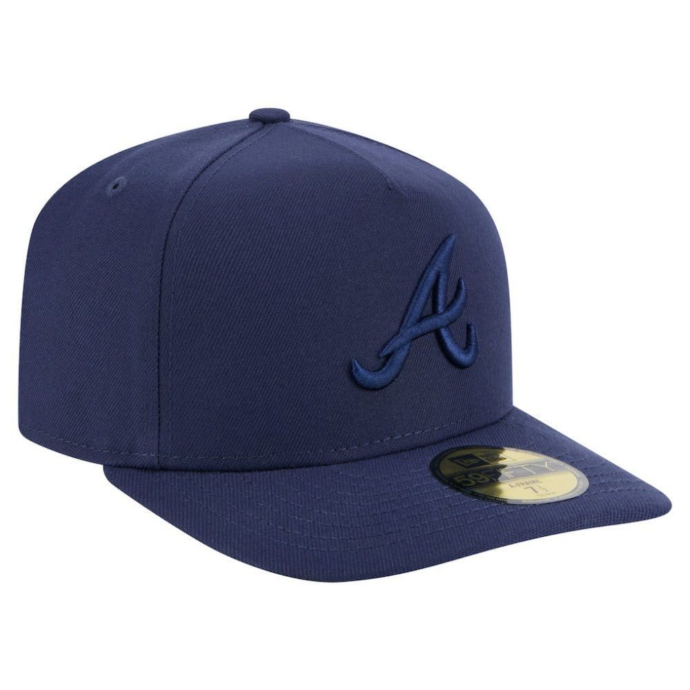 Atlanta Braves New Era Color Pack A-Frame 59FIFTY Fitted Hat - Navy Hats
