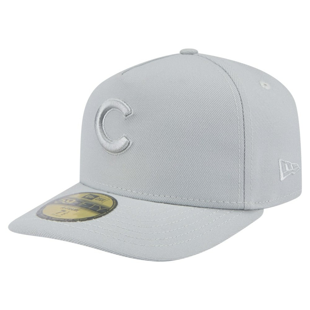 Chicago Cubs New Era Colorpack A-Frame 59FIFTY Fitted Hat - Gray Hats