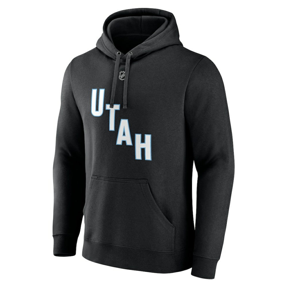 NHL Nick Schmaltz NHL Utah Fanatics Authentic Stack Name & Number Tri-Blend Pullover Hoodie - Black