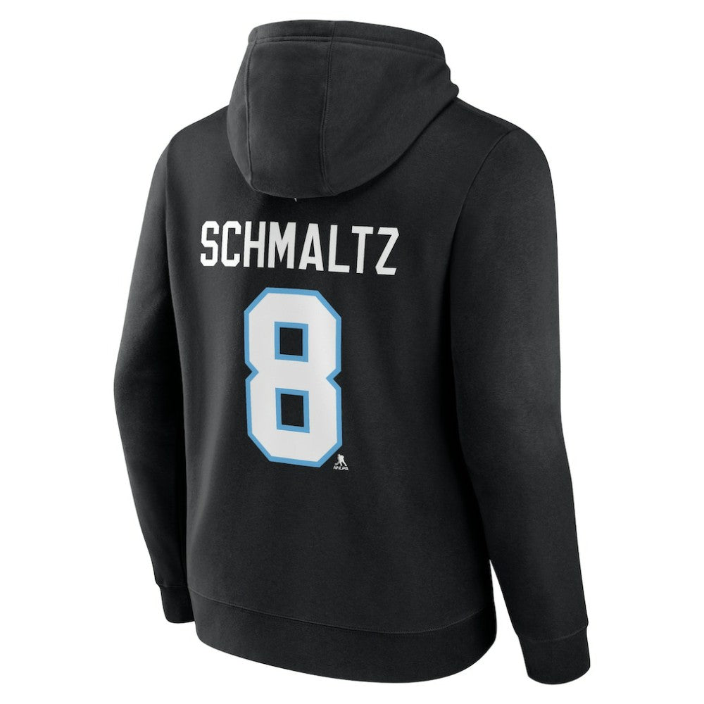 NHL Nick Schmaltz NHL Utah Fanatics Authentic Stack Name & Number Tri-Blend Pullover Hoodie - Black