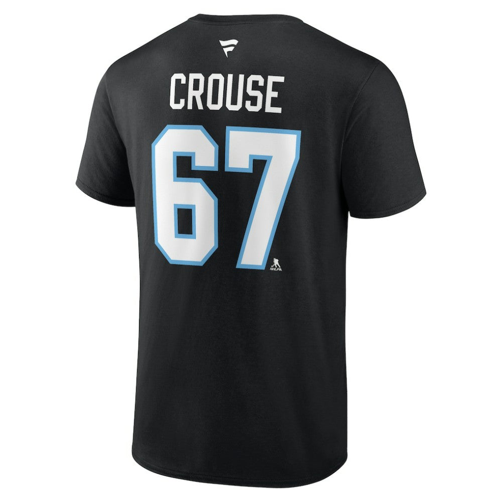 NHL Lawson Crouse Utah Mammoth Fanatics Authentic Stack Name & Number T-Shirt - Black