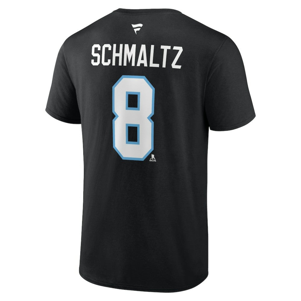 NHL Nick Schmaltz Utah Mammoth Fanatics Authentic Stack Name & Number T-Shirt - Black