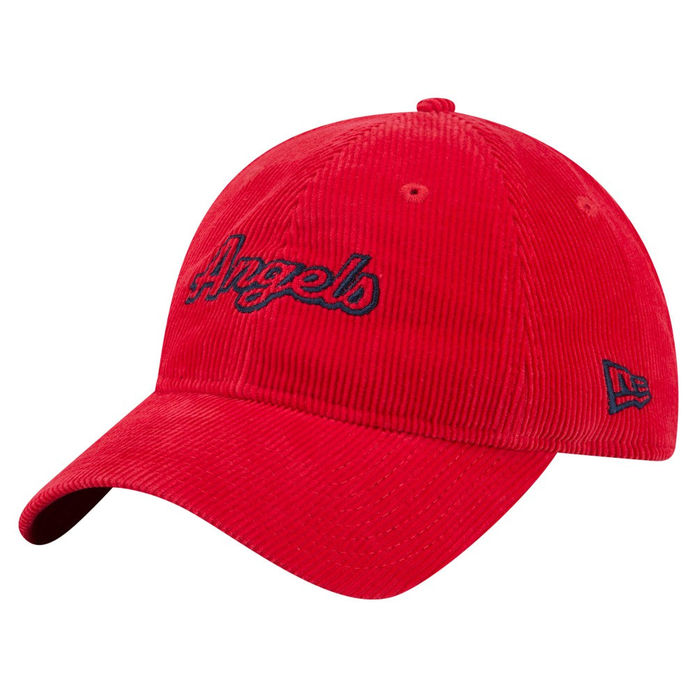 Los Angeles Angels New Era Women's Corduroy 9TWENTY Adjustable Hat - Red Hats