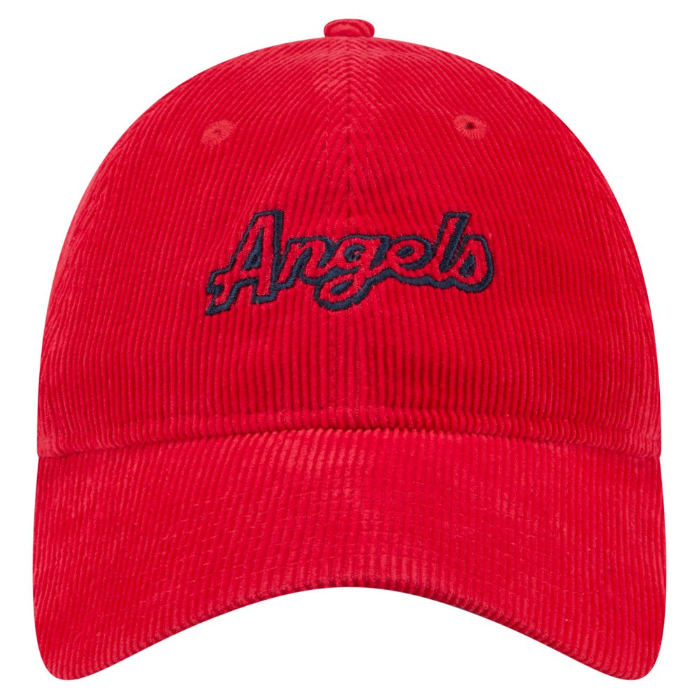 Los Angeles Angels New Era Women's Corduroy 9TWENTY Adjustable Hat - Red Hats