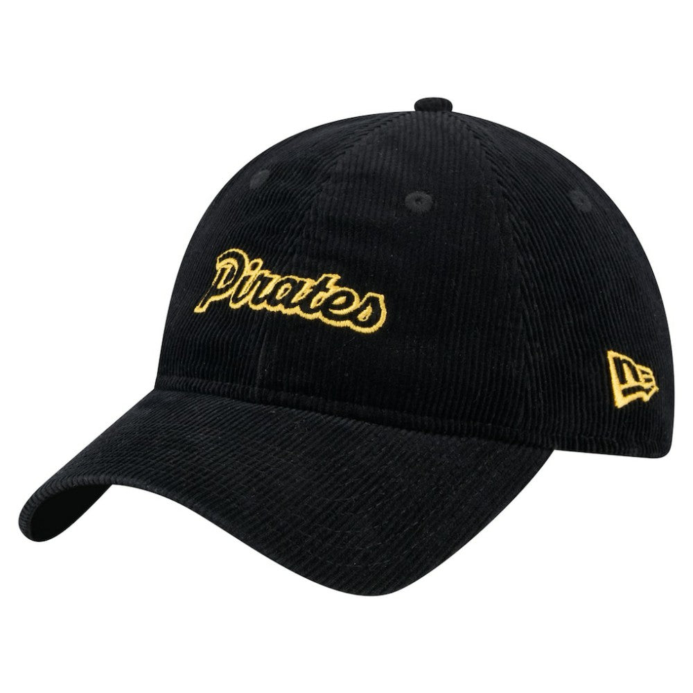 Pittsburgh Pirates New Era Women's Corduroy 9TWENTY Adjustable Hat - Black Hats