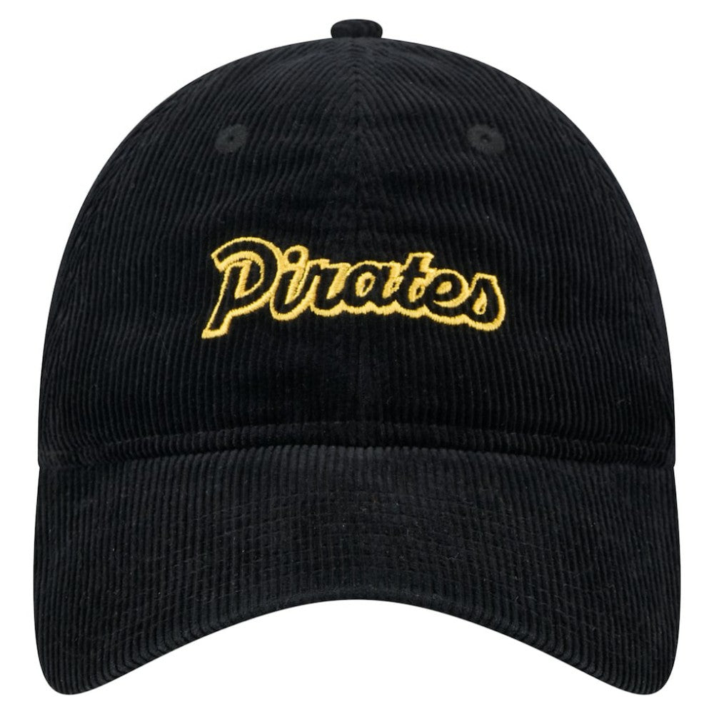 Pittsburgh Pirates New Era Women's Corduroy 9TWENTY Adjustable Hat - Black Hats