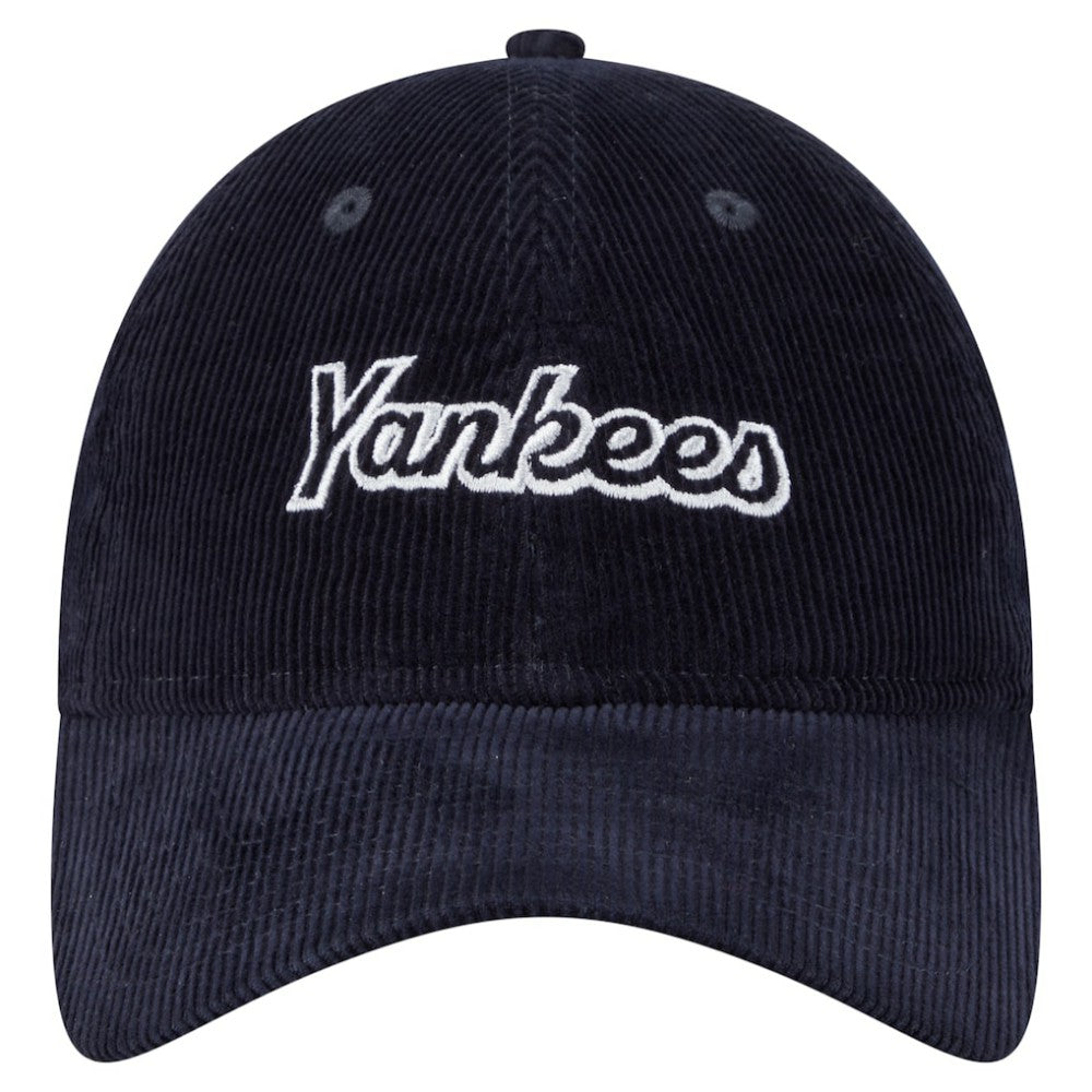 New York Yankees New Era Women's Corduroy 9TWENTY Adjustable Hat - Navy Hats