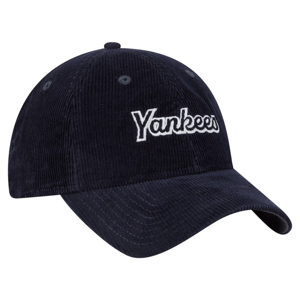 New York Yankees New Era Women's Corduroy 9TWENTY Adjustable Hat - Navy Hats