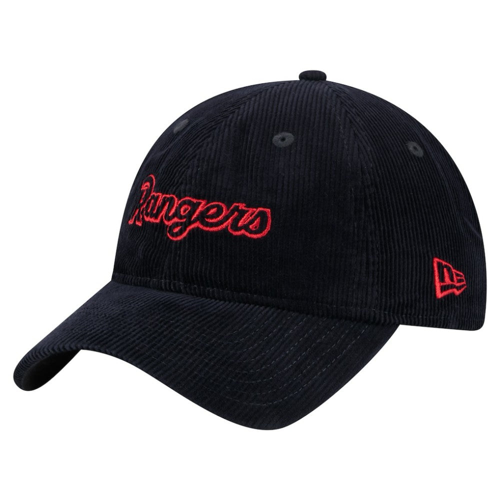 Texas Rangers New Era Women's Corduroy 9TWENTY Adjustable Hat - Dark Blue Hats