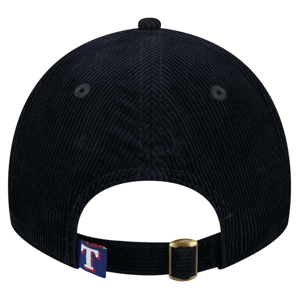 Texas Rangers New Era Women's Corduroy 9TWENTY Adjustable Hat - Dark Blue Hats