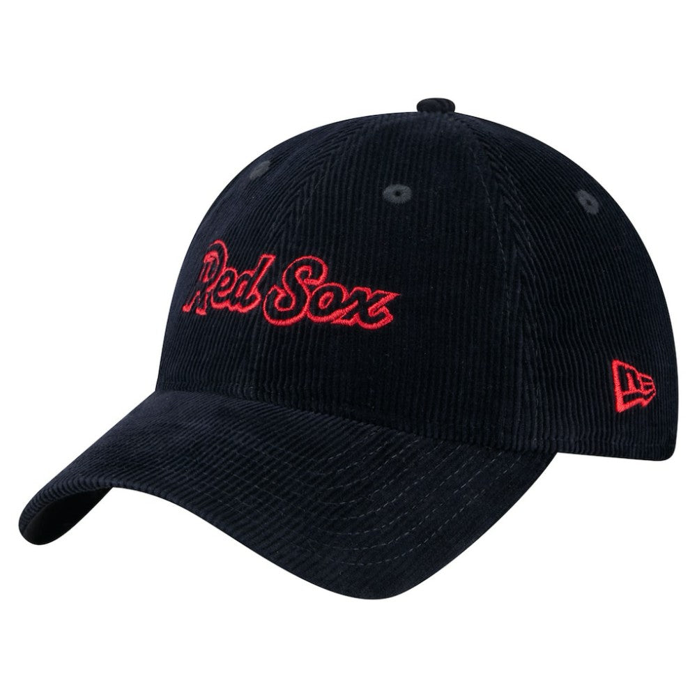 Boston Red Sox New Era Women's Corduroy 9TWENTY Adjustable Hat - Navy Hats