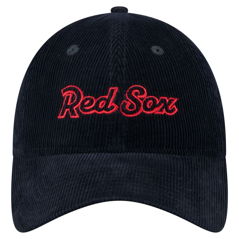 Boston Red Sox New Era Women's Corduroy 9TWENTY Adjustable Hat - Navy Hats