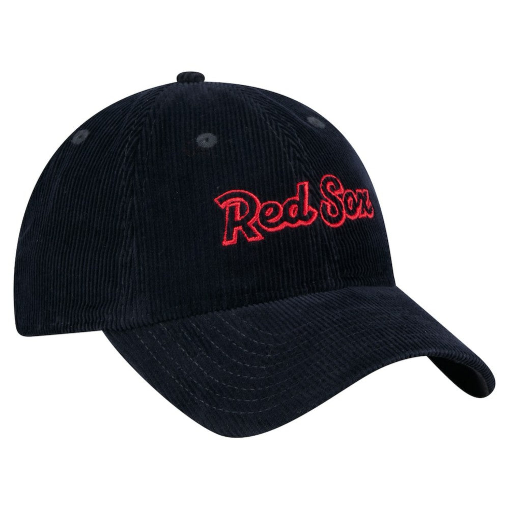 Boston Red Sox New Era Women's Corduroy 9TWENTY Adjustable Hat - Navy Hats