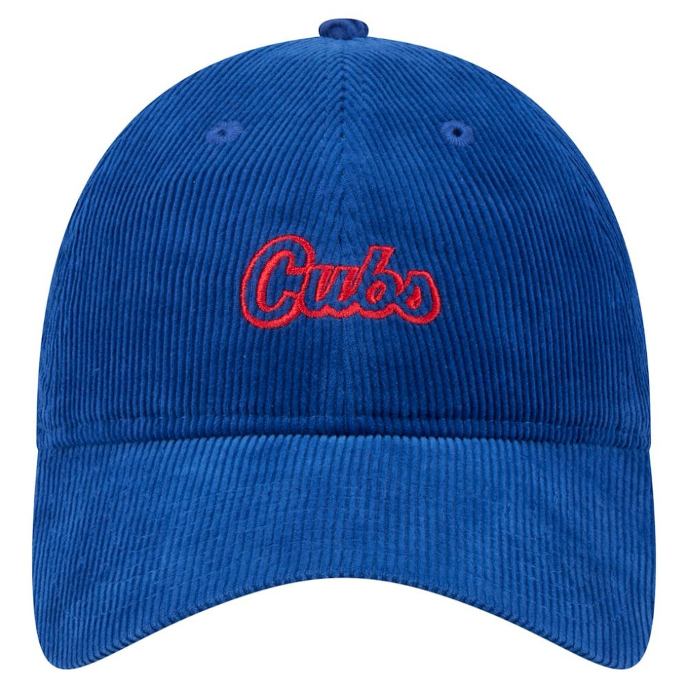 Chicago Cubs New Era Women's Corduroy 9TWENTY Adjustable Hat - Royal Hats
