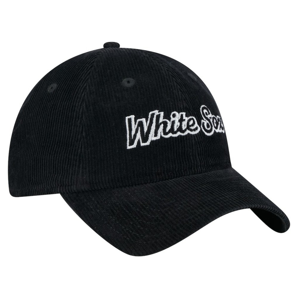 Chicago White Sox New Era Women's Corduroy 9TWENTY Adjustable Hat - Black Hats