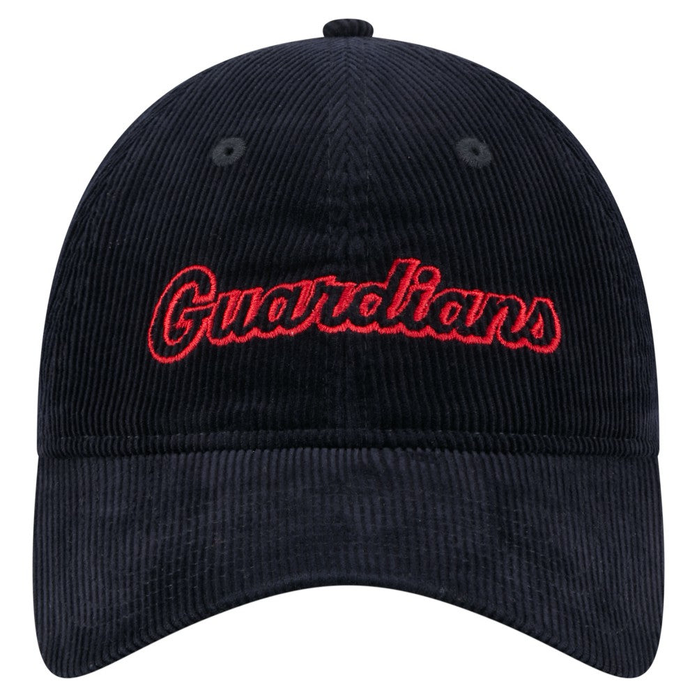 Cleveland Guardians New Era Women's Corduroy 9TWENTY Adjustable Hat - Navy Hats