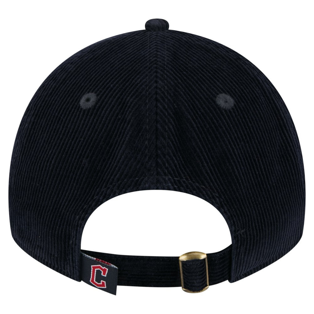 Cleveland Guardians New Era Women's Corduroy 9TWENTY Adjustable Hat - Navy Hats