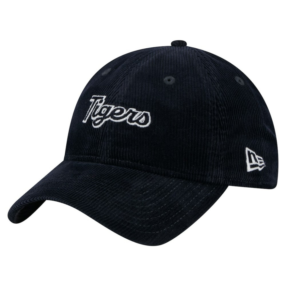 Detroit Tigers New Era Women's Corduroy 9TWENTY Adjustable Hat - Navy Hats