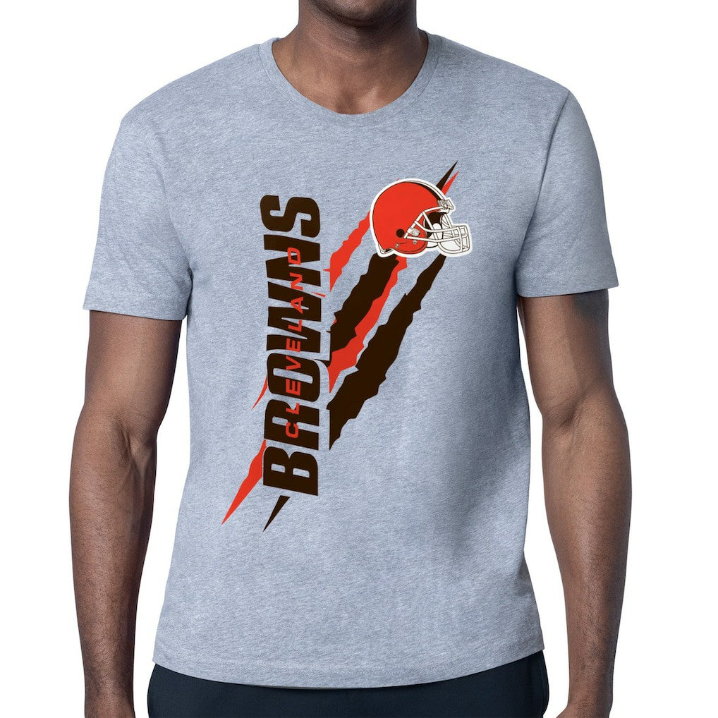 Cleveland Browns Starter Color Scratch T-Shirt Heather Gray