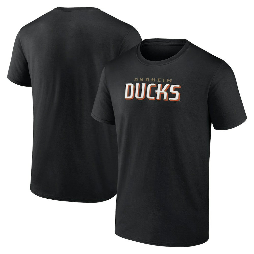 NHL Anaheim Ducks Wordmark Logo T-Shirt - Black