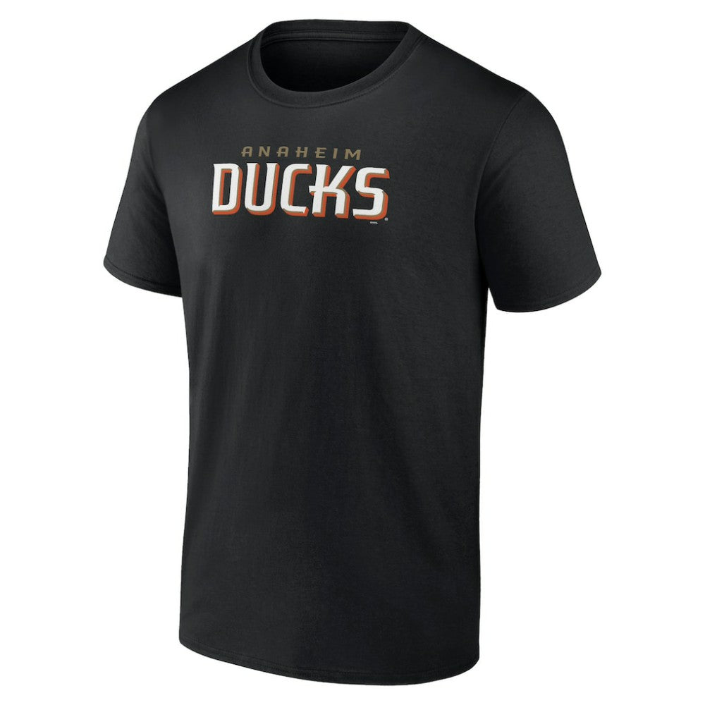 NHL Anaheim Ducks Wordmark Logo T-Shirt - Black