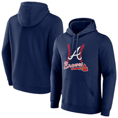 Atlanta Braves Fastball Pullover Hoodie - Navy Hoodies